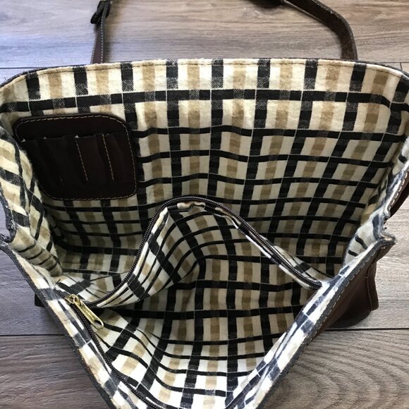 Vintage Rugero Brown Leather Messenger Bag Briefcase Removable Strap Lock & Key - Picture 3 of 16